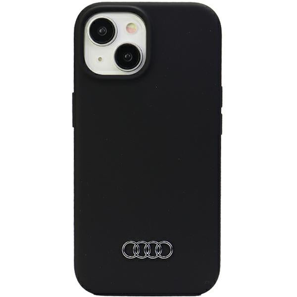 Audi silikoninis dėklas, skirtas iPhone 15 - juodas
