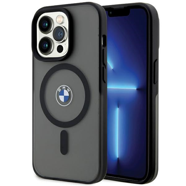 BMW IML Signature MagSafe dėklas, skirtas iPhone 15 Pro – juodas