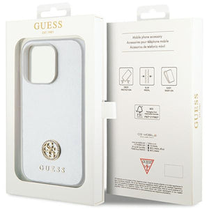 Guess Strass Metal Logo case for iPhone 15 Pro - silver