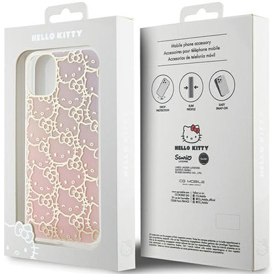 Hello Kitty IML Gradient Electrop Crowded Kitty Head Case for iPhone 11 / Xr - Pink