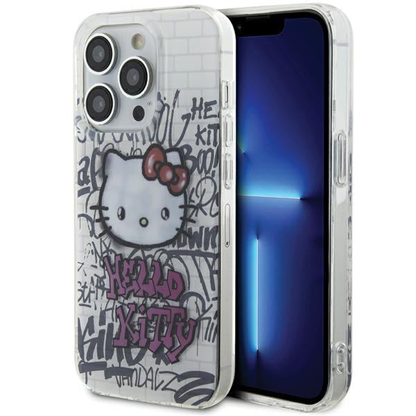 „Hello Kitty IML Kitty On Bricks Graffiti“ dėklas, skirtas „iPhone 13 Pro / 13“ – baltas