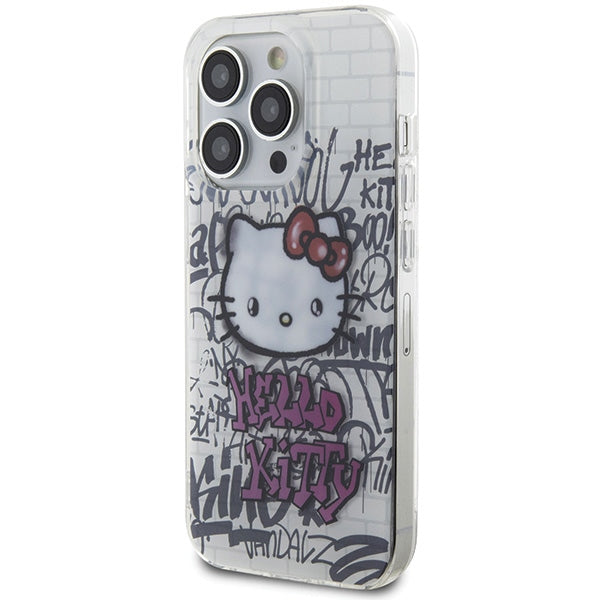 „Hello Kitty IML Kitty On Bricks Graffiti“ dėklas, skirtas „iPhone 14 Pro“ – baltas