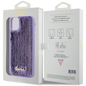 Guess Sequin Script Metal case for iPhone 11 / Xr - purple