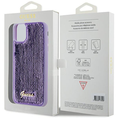 Guess Sequin Script Metal case for iPhone 11 / Xr - purple