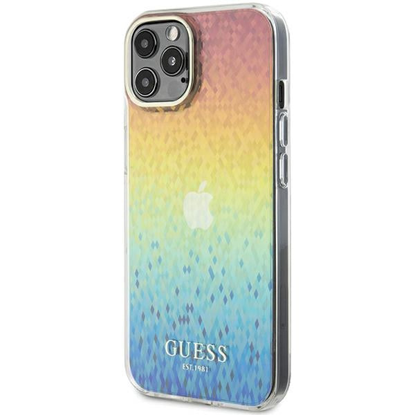 Guess IML Faceted Mirror Disco Iridescent case for iPhone 12/12 Pro - multicolor