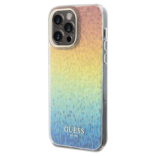 Guess IML Faceted Mirror Disco Iridescent case for iPhone 13 Pro Max - multicolored