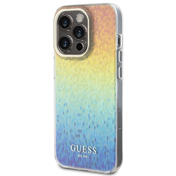 Guess IML Faceted Mirror Disco Iridescent case for iPhone 14 Pro - multicolored
