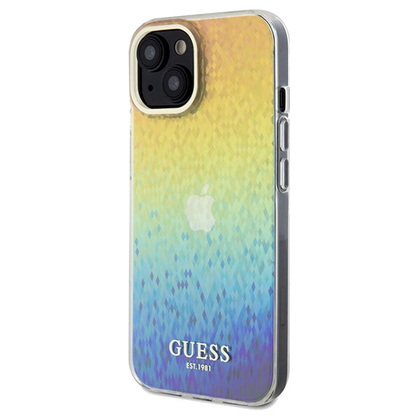 Guess IML Faceted Mirror Disco Iridescent case for iPhone 14 / 15 / 13 - multicolor