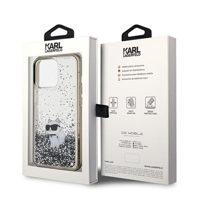 Karl Lagerfeld Liquid Glitter Choupette case for iPhone 13 Pro / 13 - transparent