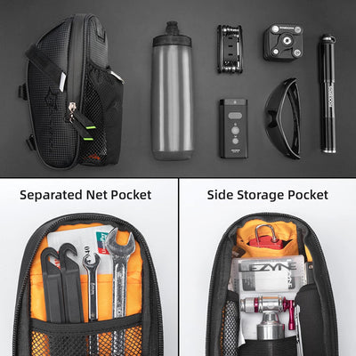 Rockbros C7-1 waterproof bicycle bag with saddle mounting 1.5l - black