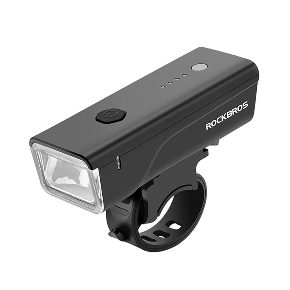 Rockbros 24510003001 Front Bike Light 260 lm + USB-C - USB-A Cable - Black