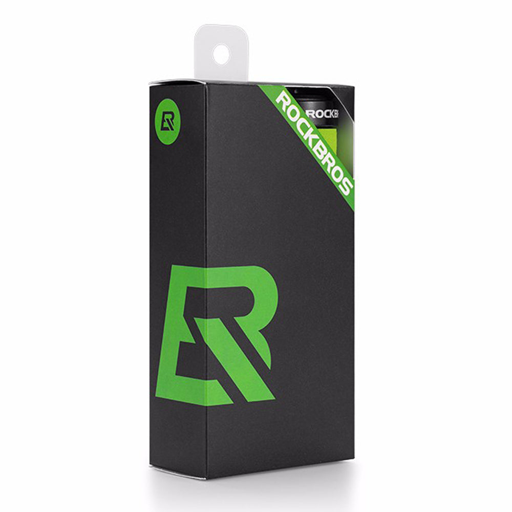 „Rockbros BT1001GNBK“ kempinės formos dviračio vairo rankenos – žalios ir juodos