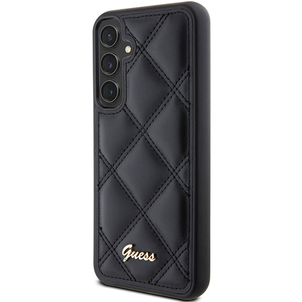 Guess GUHCS23FEPSQSQSK S23 FE S711 black/black hardcase Quilted Metal Logo