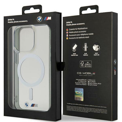 BMW Silver Ring MagSafe case for iPhone 15 Pro - transparent