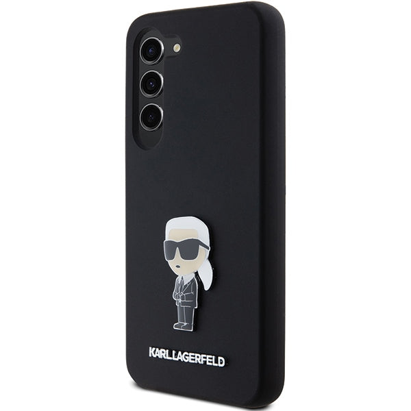 Karl Lagerfeld Silicone Ikonik Metal Pin case for Samsung Galaxy S23+ - black