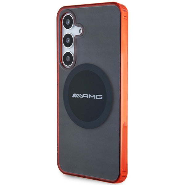 AMG permatomas dvispalvis „MagSafe“ dėklas, skirtas „Samsung Galaxy S24“ – juodas 