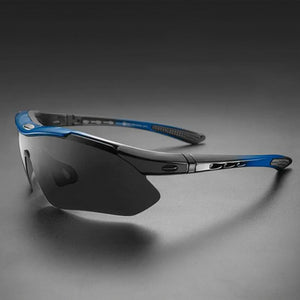 Rockbros 10007 Polarized Cycling Glasses - Black and Blue