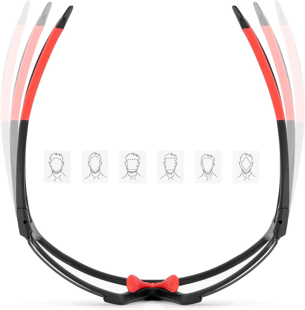 „Rockbros SP216BK“ fotochrominiai UV400 dviratininko akiniai – juodi ir raudoni