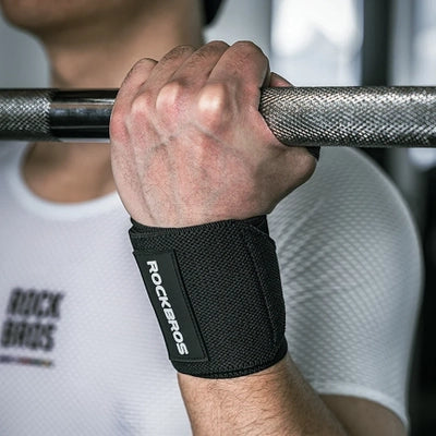 Rockbros 0431001 sports wristband - black (2 pcs.)