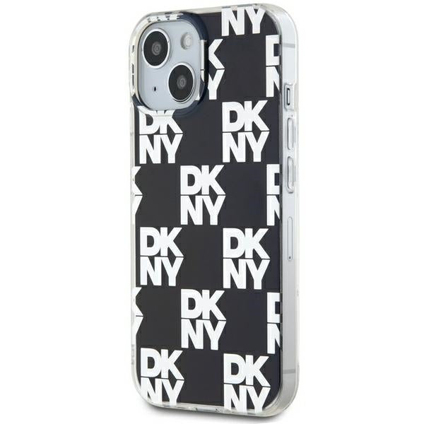 DKNY IML Checkered Mono Pattern case for iPhone 15 Plus / 14 Plus - black