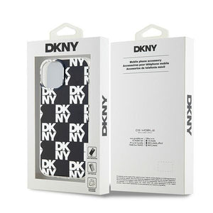 DKNY IML Checkered Mono Pattern case for iPhone 15 / 14 / 13 - black