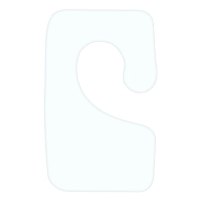 Hook pendant 35x22 mm right with rubber glue 1000 pcs/roll