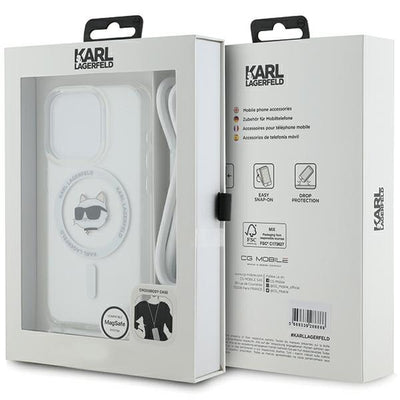 Karl Lagerfeld IML Choupette Head &amp; Cord MagSafe case for iPhone 13 Pro Max - transparent