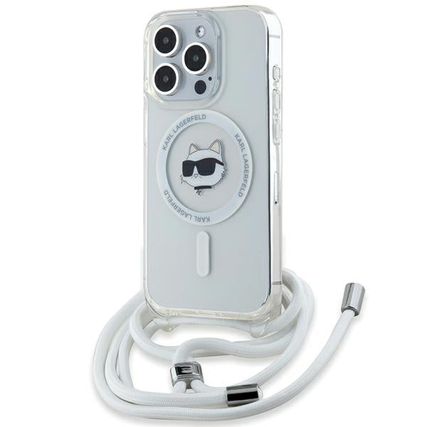„Karl Lagerfeld IML Choupette Head & Cord MagSafe“ dėklas, skirtas „iPhone 14 Pro Max“ – skaidrus 