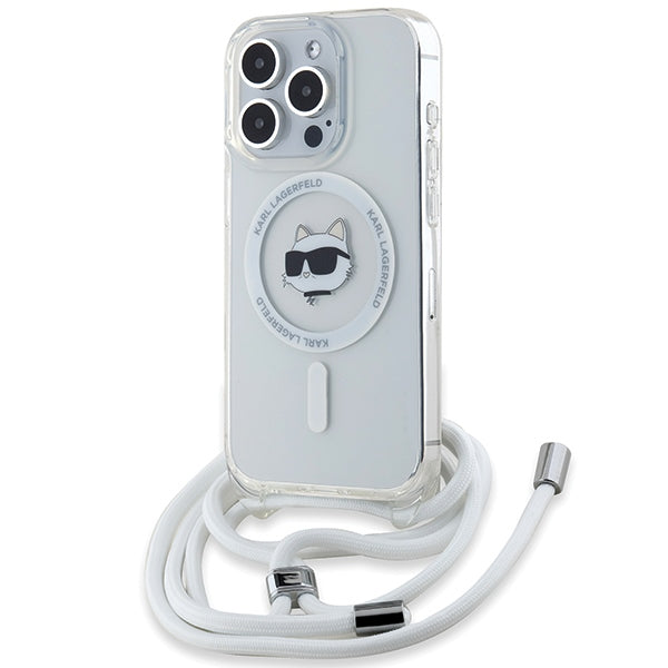 „Karl Lagerfeld IML Choupette Head & Cord MagSafe“ dėklas, skirtas „iPhone 15 Pro“ – skaidrus 