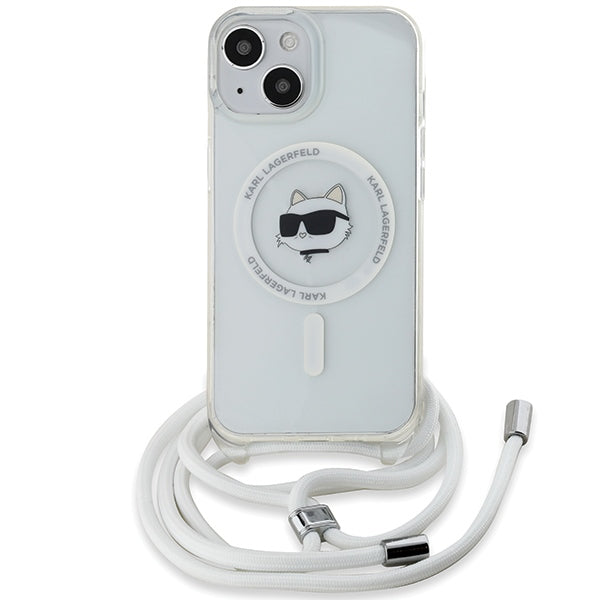„Karl Lagerfeld IML Choupette Head&Cord MagSafe“ dėklas, skirtas „iPhone 15 / 14 / 13“ – skaidrus 
