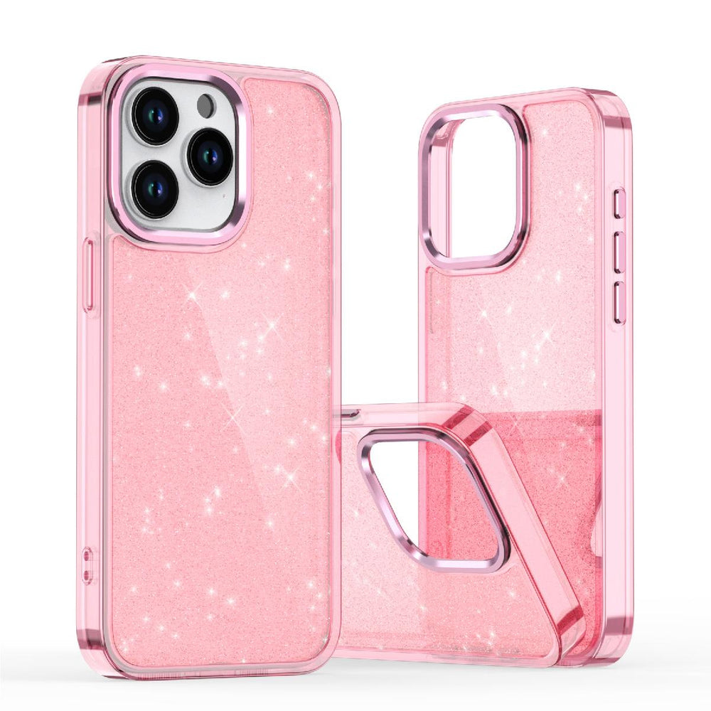 Glitter Case for iPhone 16 Pro - pink with glitter
