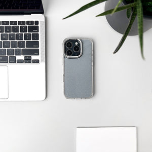 Glitter Case for iPhone 16 - transparent with glitter