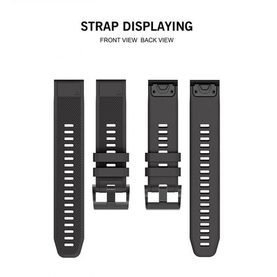 Tech-Protect Smooth Strap for Garmin Fenix 3 / 5X / 3HR / 5X Plus / 6X / 6X Pro / 7X - Black