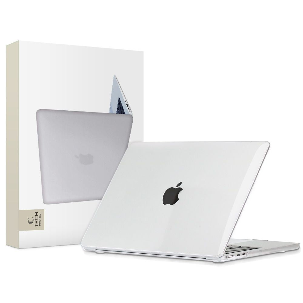 „Tech-Protect SmartShell“ dėklas, skirtas „MacBook Air 13“ (M2 / M3 / 2022–2024 m.) – permatomas