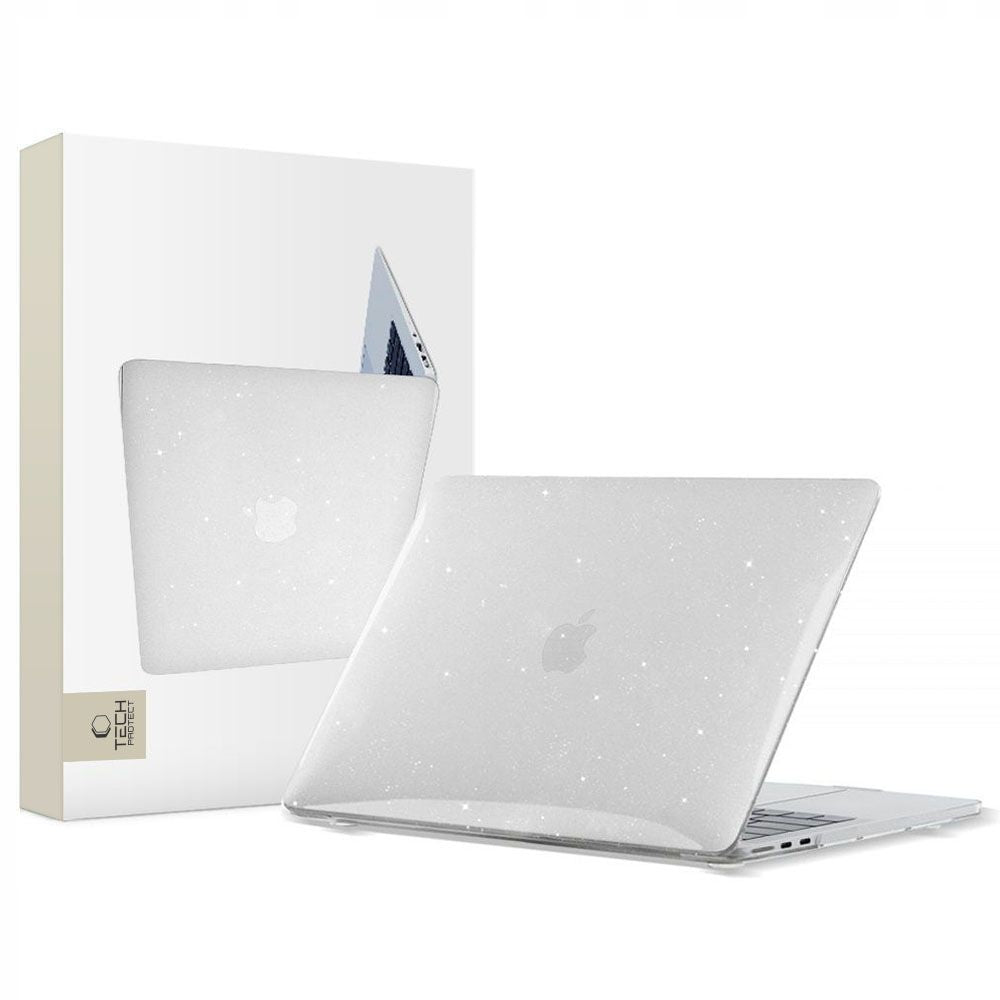 „Tech-Protect SmartShell“ dėklas, skirtas „MacBook Air 13“ M2 / M3 / 2022–2024 m. – skaidrus ir blizgus