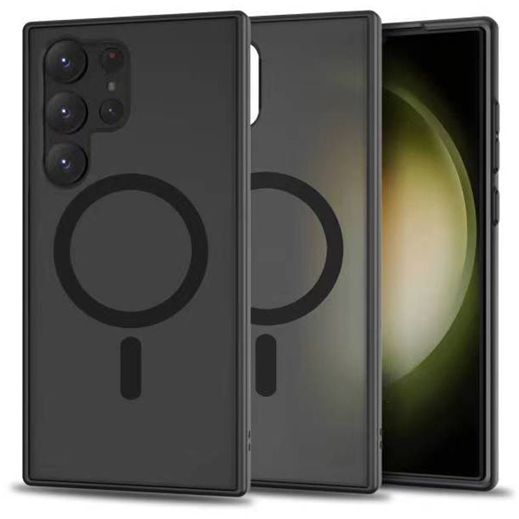 „Tech-Protect MagMat MagSafe“ dėklas, skirtas „Samsung Galaxy S23 Ultra“ – matinės juodos spalvos