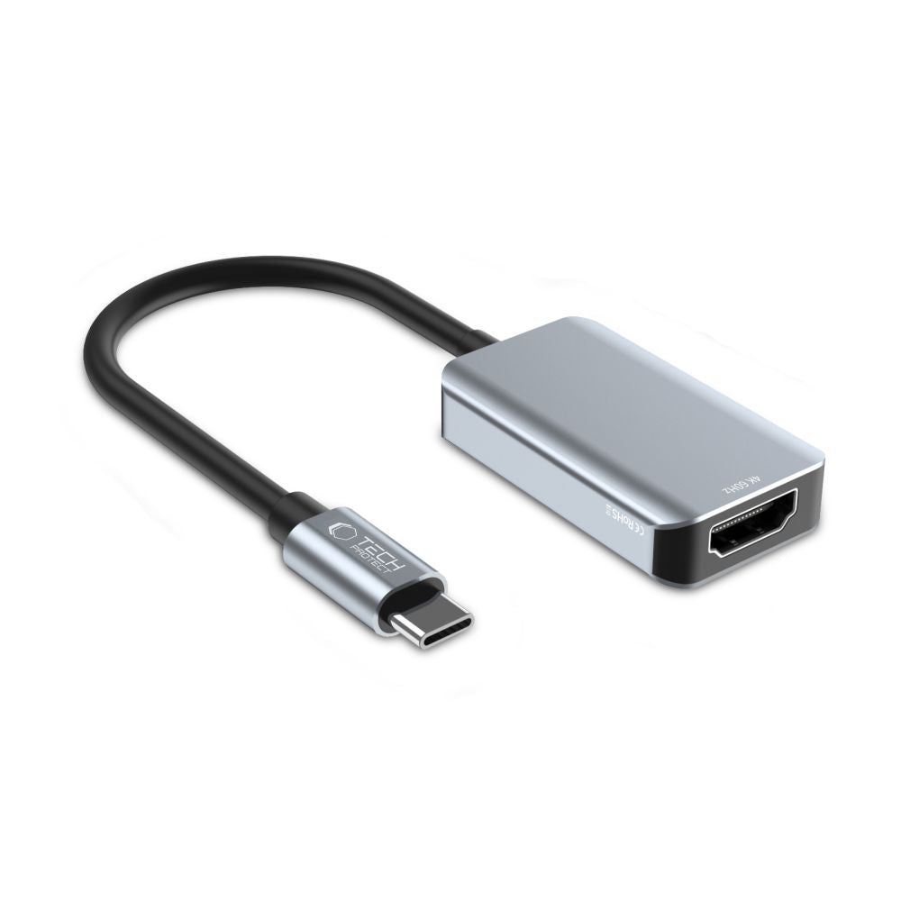 „Tech-Protect UltraBoost“ USB-C (kištukas) / HDMI (lizdas) 4K 60Hz adapteris – juodas