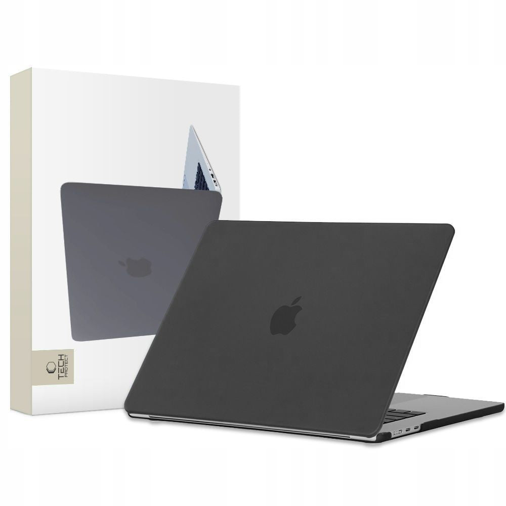 „Tech-Protect SmartShell“ dėklas, skirtas „MacBook Air 15“ M2 / M3 / 2023–2024 m. – matinės juodos spalvos