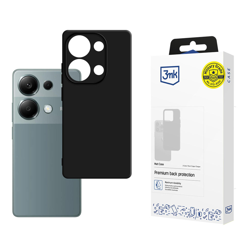 3mk matinis dėklas, skirtas „Xiaomi Redmi Note 13 Pro“ - juodas