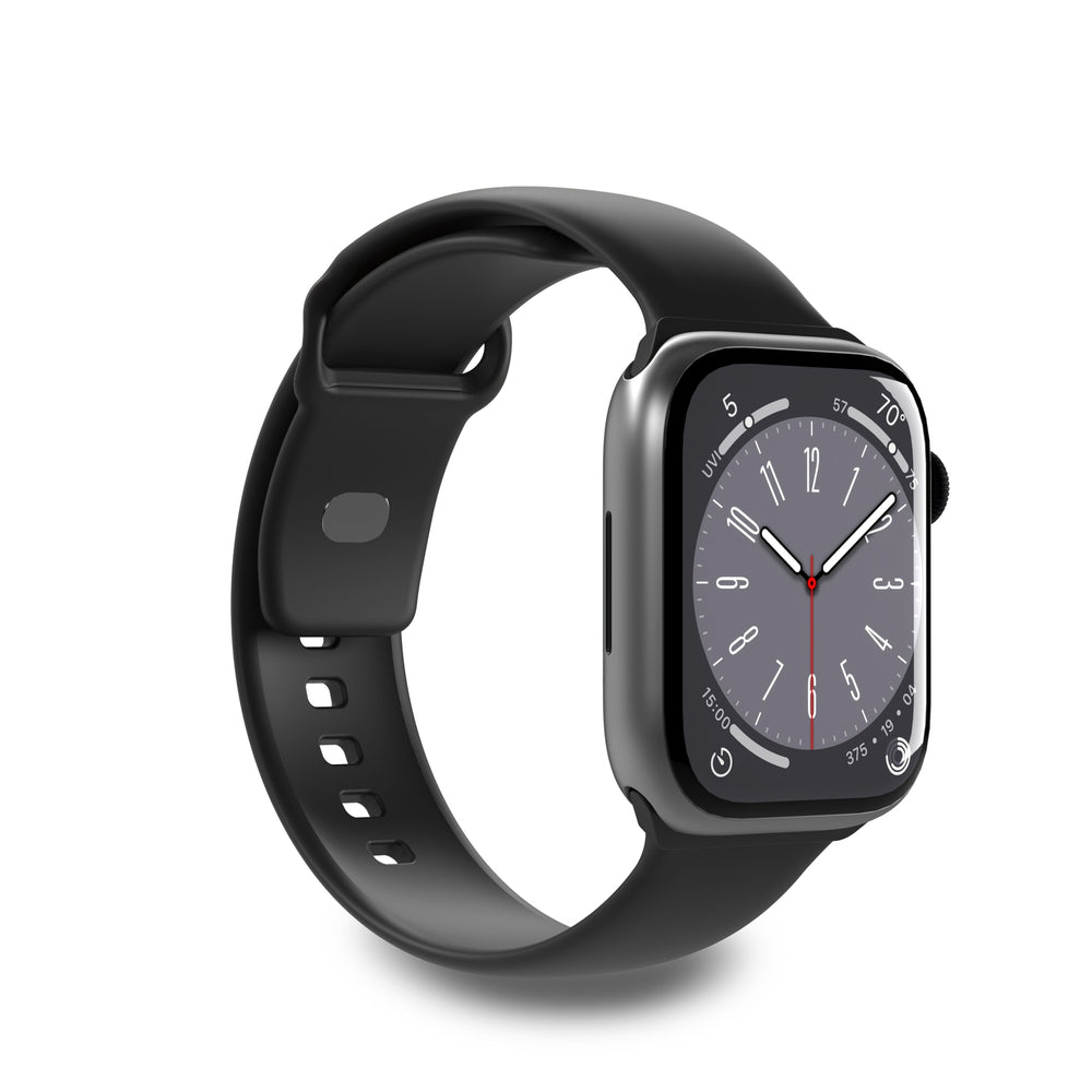 „Puro Icon“ silikoninis dirželis „Apple Watch 38 / 40 / 41 mm“ – juodas (2 vnt.)