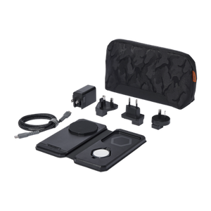UAG 3in1 Travel Charger 15W Wireless Charger with MagSafe + Cable + Organizer - Black