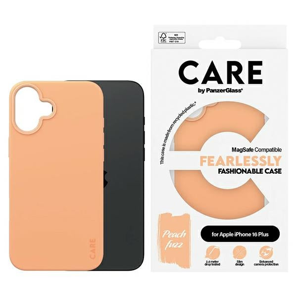 „CARE by PanzerGlass“ madingas dėklas „iPhone 16 Plus 6.7“ „Peachy MagSafe 1391“