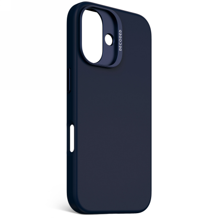 Decoded AntiMicrobial Silicone Backcover Case with MagSafe for iPhone 16 - Navy Blue
