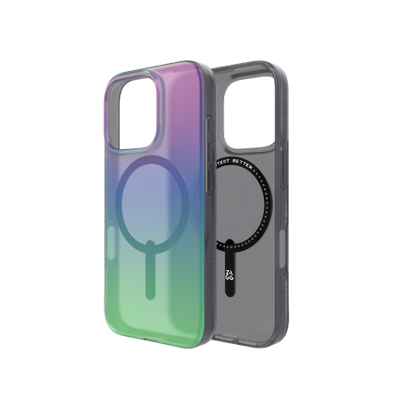 ZAGG Milan Snap Case with MagSafe for iPhone 16 Pro - Green/Purple