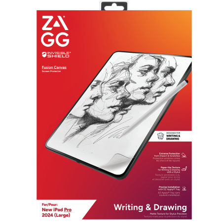 ZAGG InvisibleShield Fusion Canvas antibakterinė apsauginė plėvelė, imituojanti popierių, skirta iPad Pro 13" 2024
