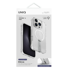 Uniq Eleva with Vertica Stand Case for iPhone 16 Pro - Transparent