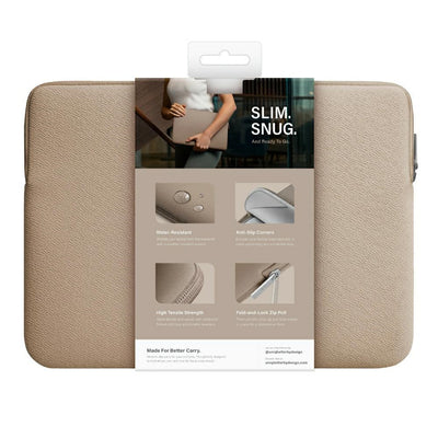 Uniq neoprene laptop Sleeve 14" Cyprus Water-Resistant - brown