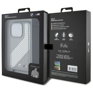 BMW M Edition Carbon Stripe &amp; Strap iPhone 16 Pro Case - Gray
