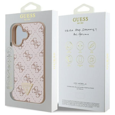 Guess New 4G Triangle Case for iPhone 16 Plus - White