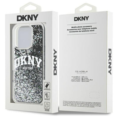 DKNY DKHCP16XLBNAEK iPhone 16 Pro Max 6.9" black/black hardcase Liquid Glitter Arch Logo